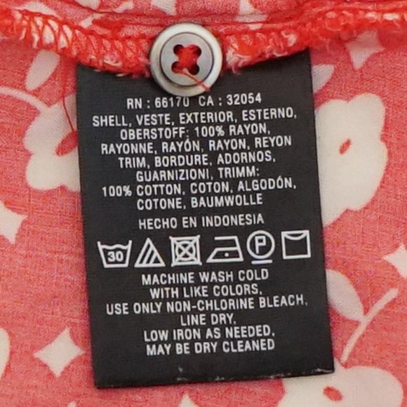 Maeve for Anthro Ardmore Swing Red & White Floral Button-Front Tank - Picture 10 of 10